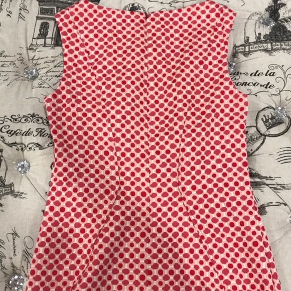 Lela Rose Polka Dot Stretch Jacquard Sheath Dress - Picture 6 of 8